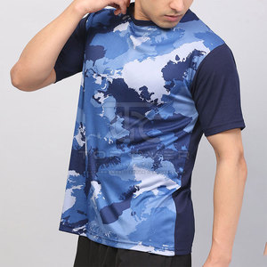 Camisetas de Gimnasio para Hombre, Duraderas, Cómodas, de Color Sólido, Manga Corta, Secado Rápido, Transpirables, Ecológicas, Hechas de Spandex/Poliéster - Product Image 2