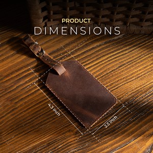 ป้ายแท็กกระเป๋าเดินทางหนังแท้แบบส่วนตัว ป้ายคลุมปกป้องข้อมูลส่วนตัว ป้ายกระเป๋าเดินทางพร้อมโลโก้สั่งทำ ป้ายติดกระเป๋าเดินทางแบบขายส่ง LMP-0166 - Product Image 5