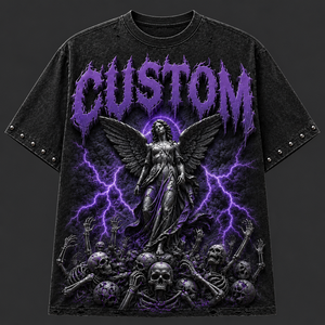 Camiseta Corta Personalizada con Cuello Redondo, Estilo Moderno, con Gráficos y Pedrería, de Manga Corta, Unisex - Product Image 1