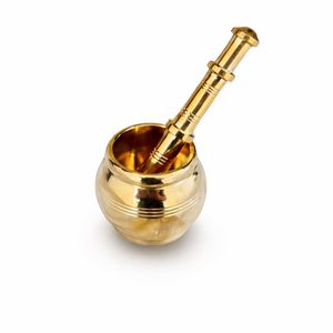 Solid Brass Mortar Pestle Set Eco-Friendly Leak Proof Manual <b>Herb</b> Spice <b>Grinder</b> Durable Metal Crusher for <b>Herbs</b> Spices Seeds - Product Image 6