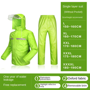 Men Outdoor <b>Rain</b> Suit Waterproof <b>Jacket</b> and Pants Windproof <b>Rain</b> Gear Custom Logo Wholesale Supplier - Product Image 4
