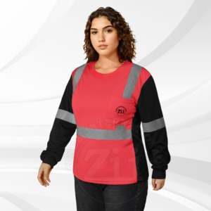 Sweat-shirt de sécurité haute visibilité ZUNEZI, classe 1 ANSI, imperméable, LED, réfléchissant, FR, respirant, avec fermeture éclair - Product Image 5