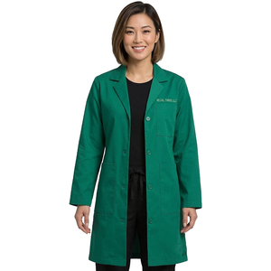 เสื้อกาวน์แพทย์แบบปรับแต่งได้สำหรับผู้หญิง แขนยาว สีพื้น เสื้อกาวน์ยาวสำหรับผู้หญิง เสื้อกาวน์ยาวสำหรับบุคลากรโรงพยาบาล - Product Image 6