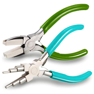 2 Pcs Specialty Jewelry <b>Pliers</b> <b>Set</b> Nylon Jaw Straightening <b>Plier</b> & 6 Step Wire Looping Bail Making Tool for Crafting - Product Image 1