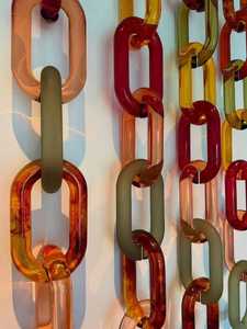 Handforge Global Impex Premium Resin Vertical Wall Decor <b>Macrame</b> Multi-piece Hanging Chain Modern Interior Decoration Christmas - Product Image 2