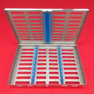 Caja de Esterilización para Instrumental Dental, 10 Instrumentos, Acero Inoxidable de Alta Calidad, Resistente al Óxido, Accesorios de Silicona, Azul, Rojo, Verde, Gris - Product Image 2