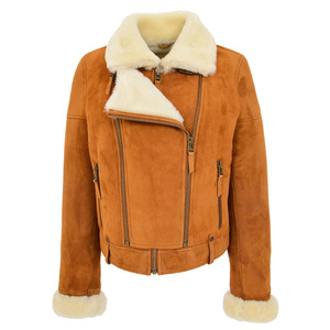 Latest Design <b>Men's</b> Quilted <b>Suede</b> Leather <b>Jacket</b> with Inside Sheep Fur Lining Breathable Plus Size Custom Made Camel Brown - Product Image 2