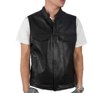 Men's New Custom Casual Motorbike <b>Vest</b> Cowhide Original Genuine Leather Waistcoat High Quality XL Best Design Racing Motorcycle - Product Image 2