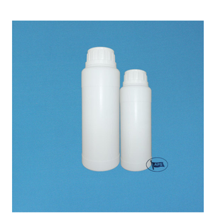 Botella de Plástico Cilíndrica de HDPE APS de 1000 ml con Tapa de Rosca, Anillo Antiderrames e Impresión de Etiquetas para Envasado de Productos Químicos - Product Image 1