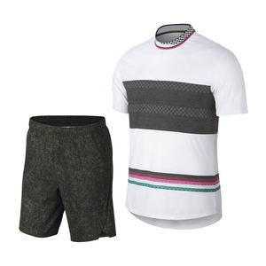 Vente en gros de jupes de tennis pour hommes, manches courtes, 100% polyester, respirant, sans couture, séchage rapide, service OEM, prix bas, haute qualité - Product Image 1