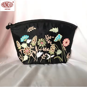 Bolsos de Mano Tipo Satchel con Forro de Algodón Bordado a Mano con Flores, Cierre de Cremallera, para Ocasiones Formales, Estilo Vintage, Venta al Por Mayor - Product Image 5