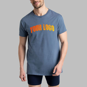 Camisetas de Hombre Extra Grandes a la Moda, con Logotipo Impreso en DTF Personalizado, Cuello Redondo, Manga Corta, 100% Algodón, Tallas Grandes, Estilo Hip Hop - Product Image 6