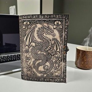 Handmade Leather Dragon <b>Journal</b> Hardcover Embossed Grimoire Genuine Leather Notebook Vintage <b>Writing</b> Diary Gift - Product Image 4