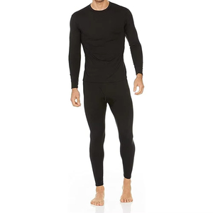 Conjunto de Ropa Interior Térmica para Hombre, Estilo Long John, Grueso, de Manga Larga, Capa Base de Invierno, Parte Superior e Inferior, 1 Pieza, Antibacteriano - Product Image 4