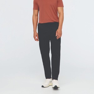 Pantalones Deportivos Negros para Hombre, Cintura Elástica, Casuales, Transpirables, de Punto, con Spandex y Algodón, Estilo Otoñal - Product Image 1