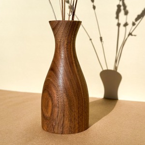 Eco Friendly Wooden Flower <b>Vase</b> Rustic Natural Wood <b>Vase</b> for Living Room Modern Handmade Solid Wood Art Deco Design - Product Image 6