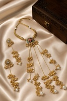 Collier de style Hasli du Cachemire de qualité supérieure avec boucles d'oreilles, design unique et magnifique, parfait pour les mariages, les occasions festives