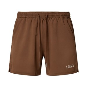 Men's <b>Quick</b> <b>Dry</b> Drawstring <b>Shorts</b> With Pockets And Logo On Lower Hem Spandex Polyester Breathable Sports Wear <b>Shorts</b> - Product Image 3