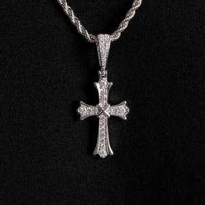 Luxury Moissanite <b>Cross</b> Pendant Necklace VVS Iced Out Christian Hip Hop Jewelry 925 Sterling Silver - Product Image 4