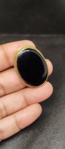 Pendentif en Onyx Noir Naturel à 100 % avec Rainures en Laiton, Haute Qualité, pour Macramé et Accessoires de Mode – Vente en Gros - Product Image 4