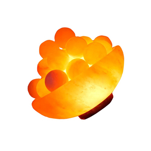 Lampe de sel de l'Himalaya de qualité supérieure, ronde, faite à la main, en cristal naturel, lumière chaude, décoration d'intérieur, lumière d'ambiance moderne, artisanat naturel - Product Image 2