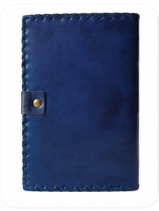 Handmade Blue Leather Journal Notebook with Metal Lock | Vintage Diary Vintage Handmade Leather Diary with Gemstone Closure | - Product Image 6