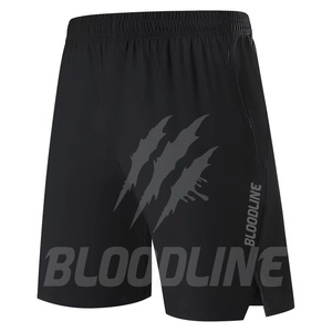 Shorts pour hommes Bloodline, shorts en coton à taille mi-haute, shorts respirants avec cordon élastique, shorts de sport à jambe droite - Product Image 1