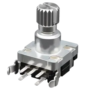 Codificador rotatorio incremental de eje de metal Soundwell EC11 codificador rotatorio interruptor de empuje