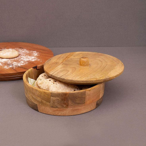 Boîte à roti classique en bois artisanale avec couvercle, récipient de rangement pour pain naturel, écologique, compatible lave-vaisselle, organisateur de cuisine - Product Image 4