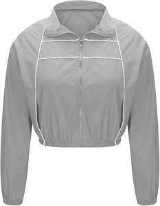 Traje Cortavientos Transpirable para Mujer, Hecho en Fábrica, Ropa de Invierno Cálida, Nuevo Estilo Cómodo, Cortavientos para Mujer con Contraste de Color - Product Image 2