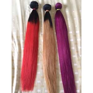 Extensiones de Cabello Humano Virgen Indio Rubio en Trama de 10 a 34 Pulgadas - Product Image 2