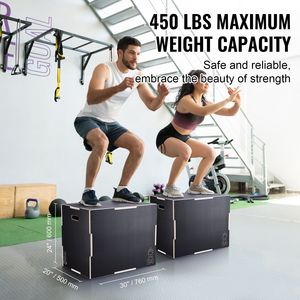 Pedana Pliometrica in Legno Antiscivolo da 30/24/20 Pollici per Fitness, Esercizi e Agilità - 1 Step Pliometrico - Product Image 2