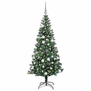 Sapin de Noël artificiel vert pré-éclairé de 70,9 pouces, structure en PVC et métal - Product Image 3