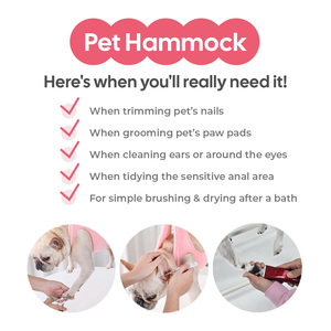 ชุดเปลญวนสำหรับสุนัข HEDYS GROOMING ทำจากผ้าฝ้ายตาข่ายและอะลูมิเนียม พร้อมชุดอุปกรณ์แขวนปรับระดับได้ ช่วยดูแลอุ้งเท้าอย่างปลอดภัย พร้อมโครงยึด - Product Image 2