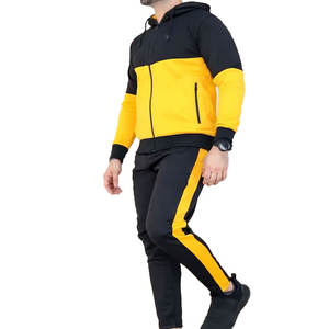 Conjunto de chándal con capucha y logotipo personalizado para hombre, pantalones cortos duraderos de invierno transpirables con patrón sólido y cremallera, la mejor ropa activa al por mayor - Product Image 3