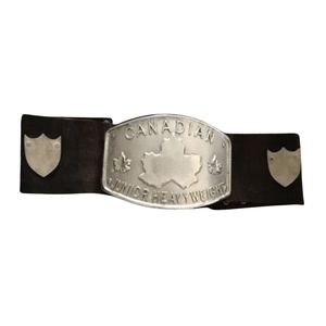Ceinture de championnat canadien junior poids lourd en plaque d'argent avec motif feuille d'érable, sangle noire, ceinture de lutte de collection - Product Image 6