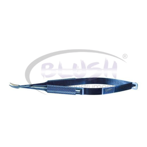 Cohan Curved Titanium Needle Holder Ophthalmic Microsurgical Suturing Instrument Eye Surgery Forceps Tool By <b>Blush</b> Surgical - Product Image 4
