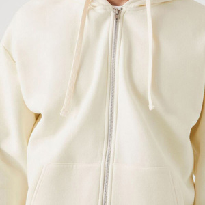 Sweat à capuche zippé oversize pour homme, design épuré et simple, en molleton doux de coton, fermeture éclair intégrale, coupe décontractée, idéal pour l'hiver, en promotion. - Product Image 4