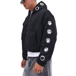 New Design Men's Fleece <b>Drop</b> Shoulder Oversized <b>Box</b> Hoodies High Quality Cotton/Polyester Heavyweight Blank Contrast Hoodie - Product Image 3