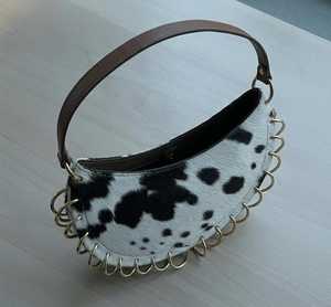Sac fourre-tout en poils de veau imprimé vache, grande capacité, sac à bandoulière avec fermeture éclair, style hobo détachable, unisexe, pour les voyages quotidiens - Product Image 4