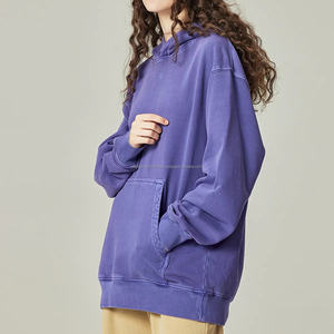 Sudadera con Capucha para Mujer, Invierno, Gruesa, Personalizada, Lavado Ácido, Bordado 3D Frontal, Estilo Vintage, 420 GSM, Felpa de Algodón - Product Image 3