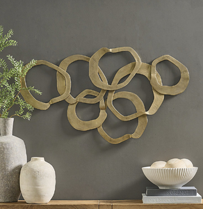 Décoration murale artisanale contemporaine au design classique, ornement mural minimaliste en forme d'oiseau doré pour salon et canapé - Product Image 2