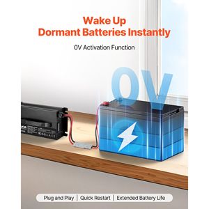 Caricabatterie Intelligente 12V 40A 14.6V AC-DC per Batterie al Litio con Connettore Anderson, Indicatore LED, Attivazione 0V, Caricabatterie per Batterie LiFePO4 - Product Image 4