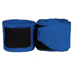 Bandages de boxe professionnels en coton respirant avec logo personnalisé et design élastique pour usage unisexe - Product Image 1