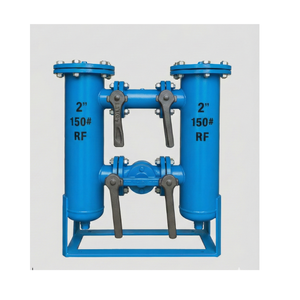 Filtre hydraulique duplex en fonte de qualité supérieure, conception papillon, pour huile et eau, avec raccord à bride de 2 pouces - Product Image 1