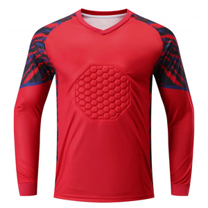 Camiseta de manga larga con cuello en V y almohadillas hexagonales en el pecho para hombre, color naranja - Product Image 6