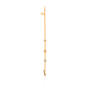 Pendentif Cœur en Or Jaune avec Diamant Rond Brillant et Accent en Diamant de Laboratoire, Tendance Femme, 14K, 3.74g, Usage Quotidien - Product Image 3