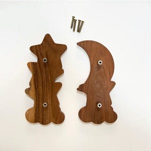 Nuevo Tirador de Puerta Infantil de Madera de Acacia con Forma de Estrella y Luna, Tiradores de Alta Calidad y Duraderos para Armarios y Cómodas de Dormitorio - Product Image 3