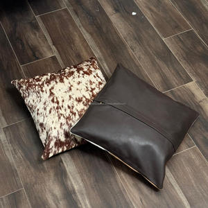 Funda de almohada de calidad superior al por mayor de piel de vaca suave y cómoda funda de cojín decoración del hogar cuadrado último diseño - Product Image 6