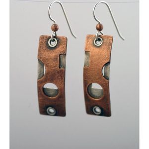 Bijoux de luxe écologiques haut de gamme, fabriqués à la main, modèle 1, en cuivre et laiton durables, pour les fêtes, design exclusif, cristal - Product Image 3